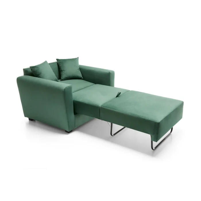 Olly Velvet Single Sofa Bed - Image 3
