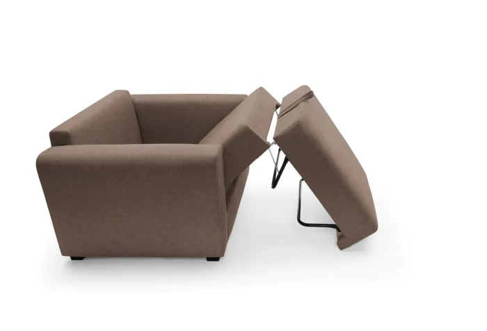 Olly Single Sofa Bed | Brown - Image 2