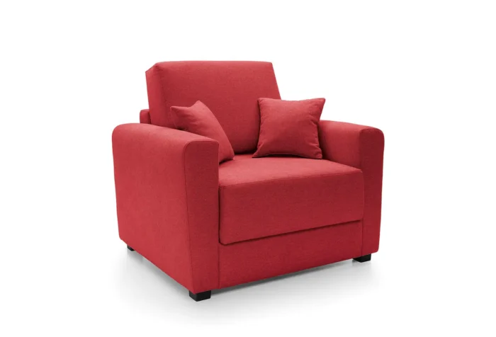 Olly Single Sofa Bed |  Red - Image 6