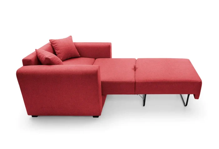 Olly Single Sofa Bed |  Red - Image 3