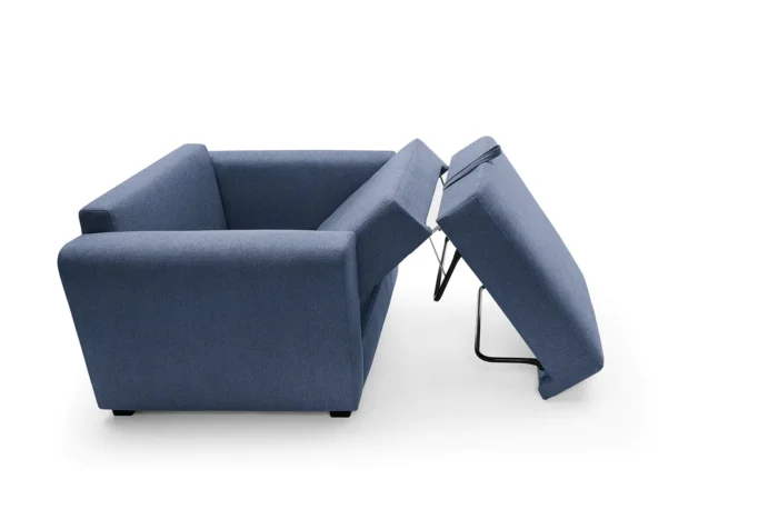 Olly Single Sofa Bed | Dark Blue - Image 2