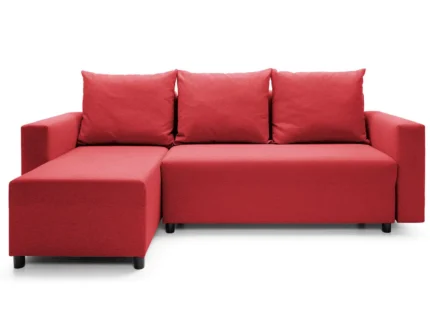 Red Oslo Corner Sofa Bed