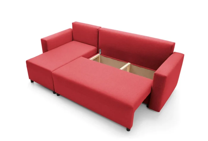 Red Oslo Corner Sofa Bed - Image 6