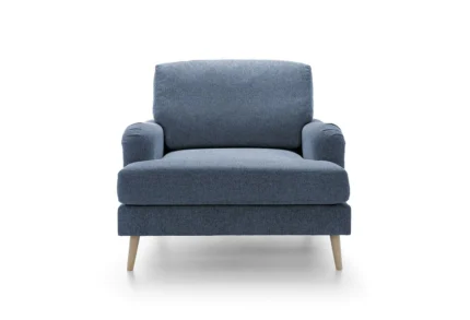 Harper Chenille Armchair | Dark Blue