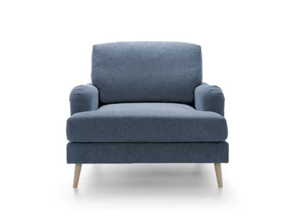 Harper Chenille Armchair | Dark Blue
