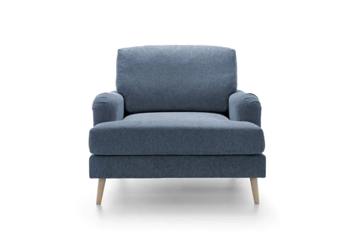 Harper Chenille Armchair | Dark Blue