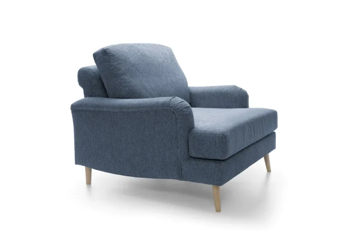 Harper Chenille Armchair | Dark Blue - Image 6
