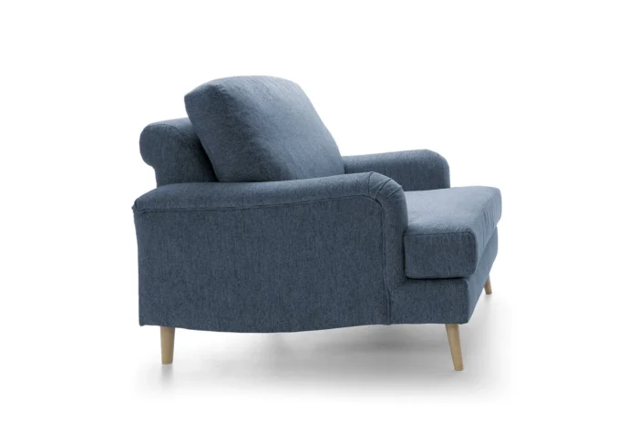 Harper Chenille Armchair | Dark Blue - Image 5