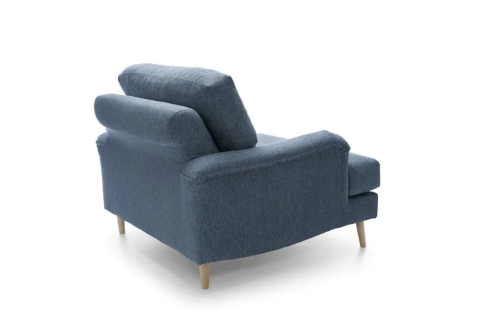 Harper Chenille Armchair | Dark Blue - Image 4