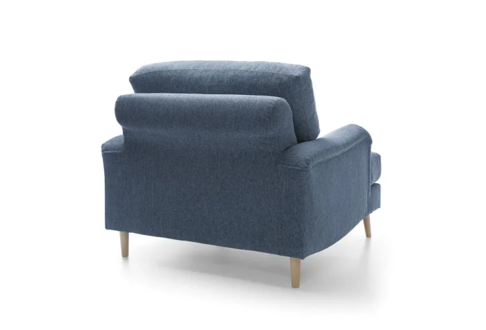 Harper Chenille Armchair | Dark Blue - Image 3