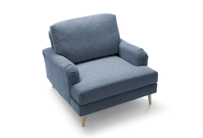 Harper Chenille Armchair | Dark Blue - Image 2