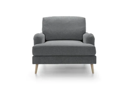 Harper Chenille Armchair | Dark Grey