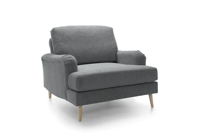 Harper Chenille Armchair | Dark Grey - Image 7