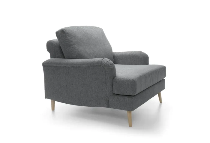 Harper Chenille Armchair | Dark Grey - Image 6