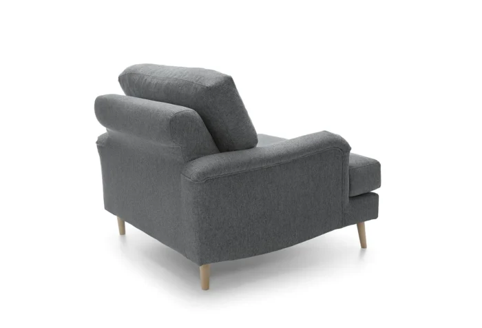 Harper Chenille Armchair | Dark Grey - Image 4
