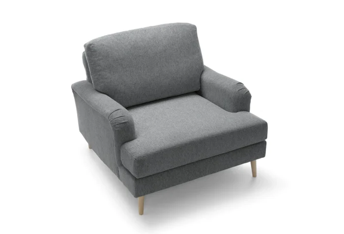 Harper Chenille Armchair | Dark Grey - Image 2