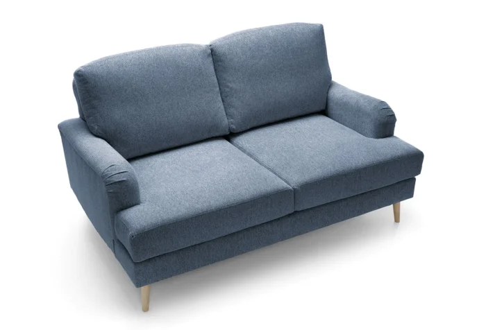 Harper Chenille 2 Seater Sofa | Dark Blue - Image 5