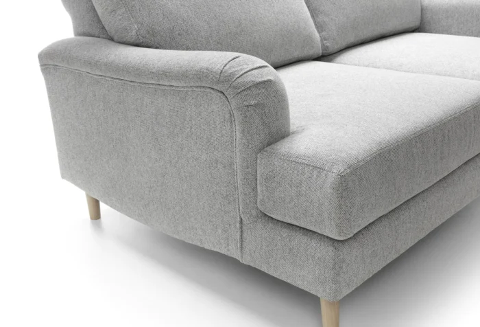 Harper Chenille 2 Seater Sofa | Light Gray - Image 4