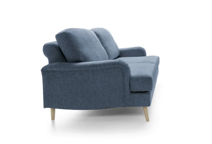 Harper Chenille 3 Seater Sofa | Dark Blue - Image 7