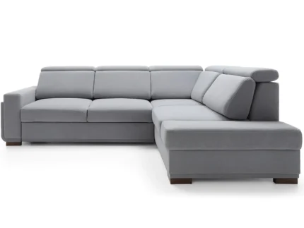 Mellow Fabric Corner Sofa Bed with Storage and Cup Holder