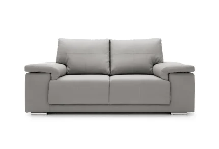 Texas 2 Seater Leather Sofa | Light Gray