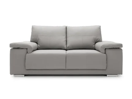 Texas 2 Seater Leather Sofa | Light Gray