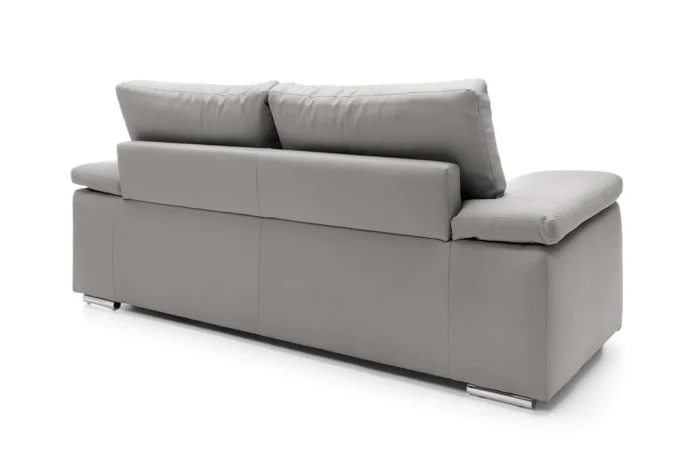 Texas 2 Seater Leather Sofa | Light Gray - Image 7