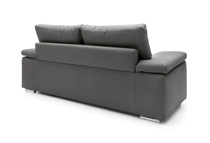 Texas 2 Seater Leather Sofa | Dark Gray - Image 5