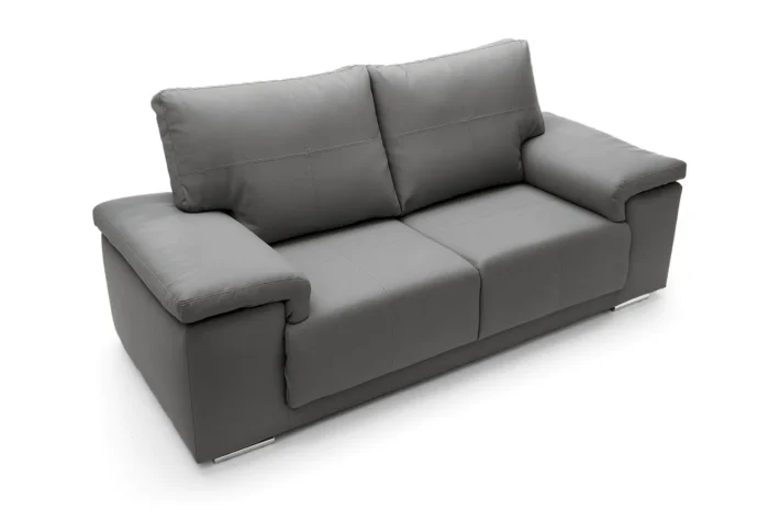 Texas 2 Seater Leather Sofa | Dark Gray - Image 4
