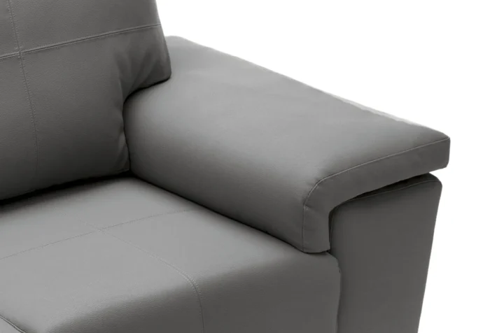 Texas 2 Seater Leather Sofa | Dark Gray - Image 2