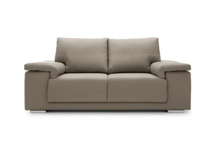Texas 2 Seater Leather Sofa | Taupe