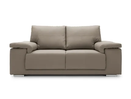 Texas 2 Seater Leather Sofa | Taupe