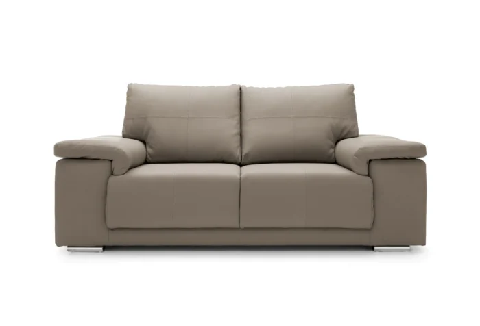 Texas 2 Seater Leather Sofa | Taupe
