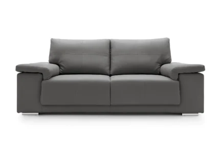 Texas 3 Seater Leather Sofa  | Dark Gray