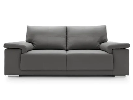 Texas 3 Seater Leather Sofa  | Dark Gray