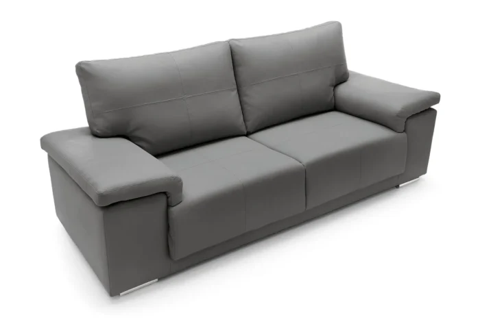 Texas 3 Seater Leather Sofa  | Dark Gray - Image 5