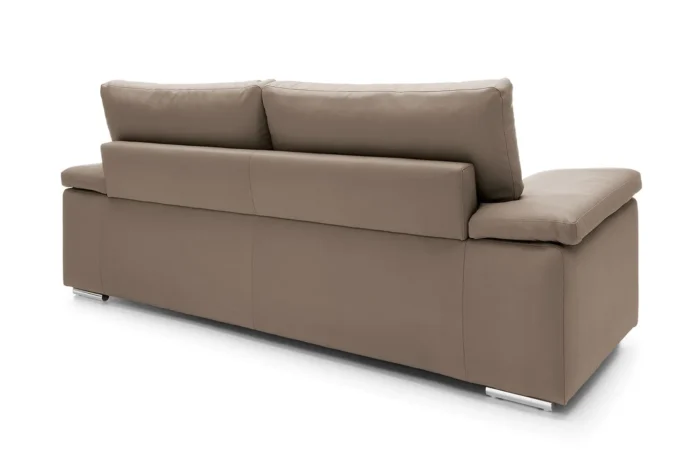 Texas 3 Seater Leather Sofa  | Taupe - Image 6