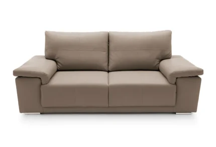 Texas 3 Seater Leather Sofa  | Taupe