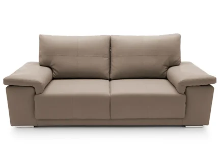 Texas 3 Seater Leather Sofa  | Taupe