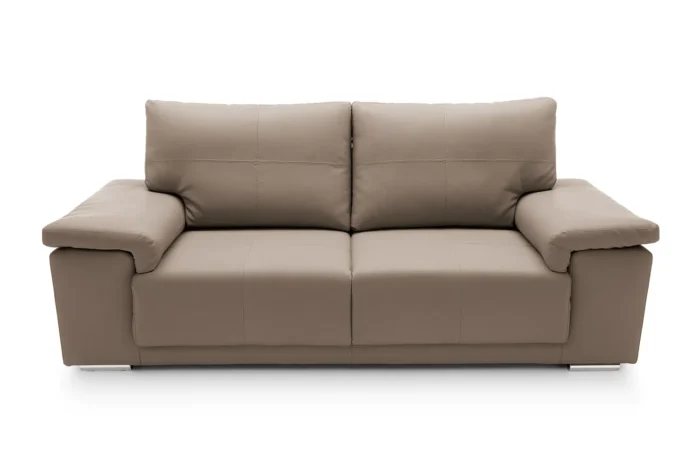 Texas 3 Seater Leather Sofa  | Taupe