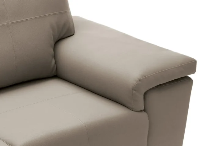 Texas 3 Seater Leather Sofa  | Taupe - Image 2