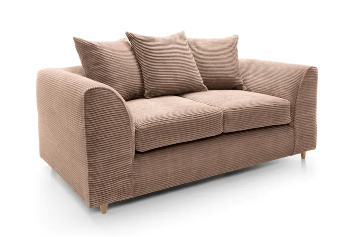 Jumbo Cord 2 Seater Sofa | Brown - Image 9