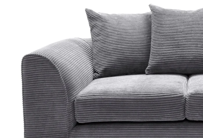 Jumbo Cord 2 Seater Sofa | Grey - Image 5