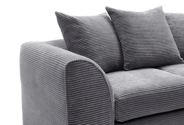 Jumbo Cord 2 Seater Sofa | Grey - Image 4