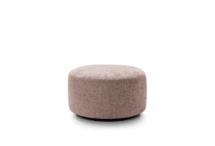 Ingrid Chenille Swivel Footstool | Woodrose