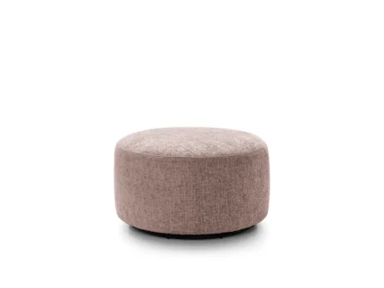 Ingrid Chenille Swivel Footstool | Woodrose