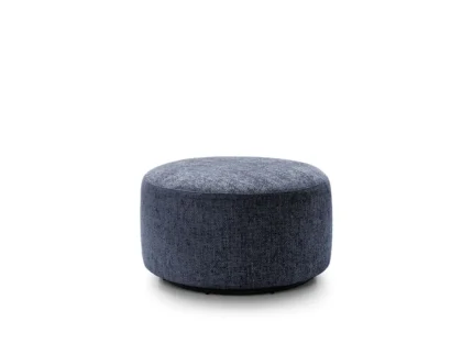 Ingrid Chenille Swivel Footstool | Dark Blue