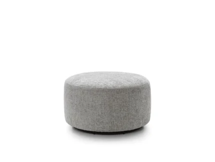 Ingrid Chenille Swivel Footstool | Light Gray