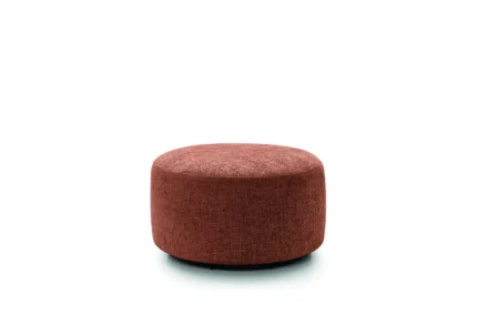 Ingrid Chenille Swivel Footstool | Burnt Orange