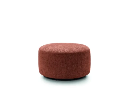 Ingrid Chenille Swivel Footstool | Burnt Orange